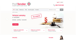 Desktop Screenshot of profitender.cz