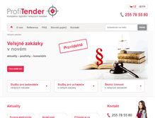 Tablet Screenshot of profitender.cz